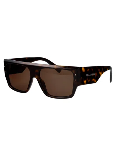 Dolce & Gabbana Tortoiseshell Rectangle-frame Sunglasses