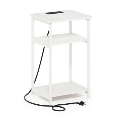 Furinno 3-tier Metal Frame Open Storage Side Table, End Table
