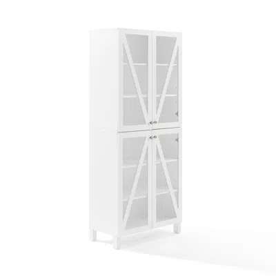 Crosley Cassai Tall Storage Pantry White - 2 Stackable Pantries
