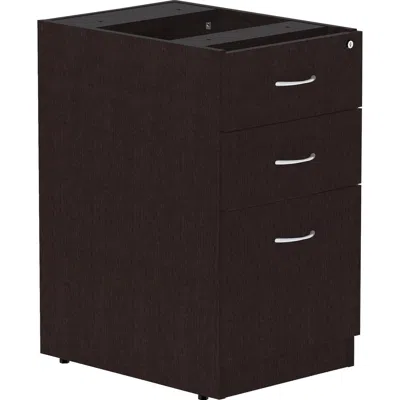 Lorell Essentials Series Box/box/file Fixed File Cabinet - 16" X 22" X 28.3" Pedestal - Finish: Espresso, S
