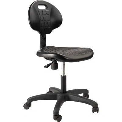 National Public Seating Nps Polyurethane Task Chair, 16"-21" Height, Black