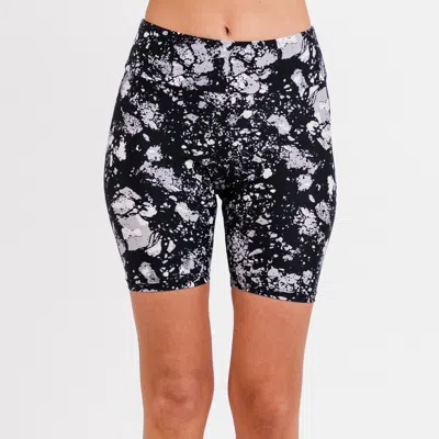 CALYPSA WOMEN'S PLUS HIGH WAISTED MID-THIGH SWIM SHORTS - PATTERNS 