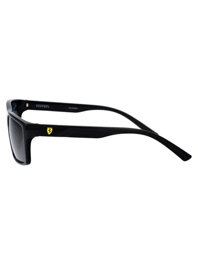 Ferrari Scuderia Black Injected Sunglasses In Blue