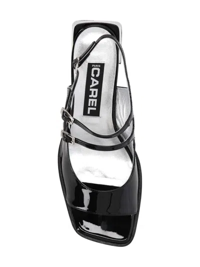 Shop Carel Paris Carel Sandals In Vernis Noir