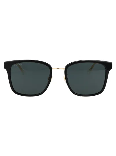 Gucci Gg0563skn Sunglasses In 003 Black Crystal Grey | ModeSens