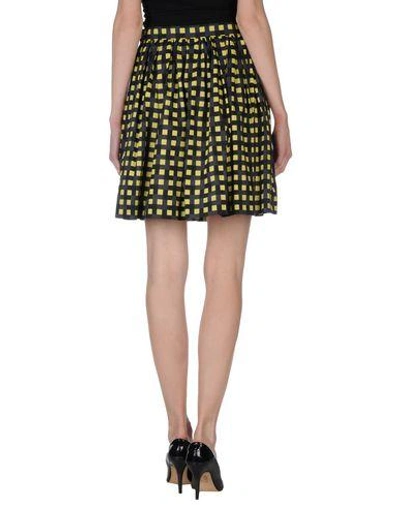 Shop Msgm Knee Length Skirt In Yellow