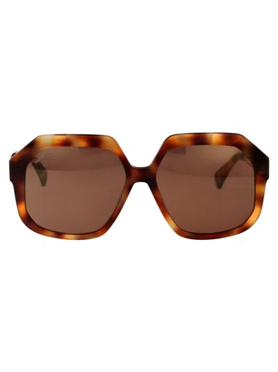 Shop Max Mara Squared Sunglasses Mm0056 53 E