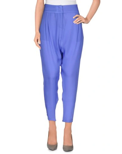 Shop Just Cavalli Casual Pants In Lilac