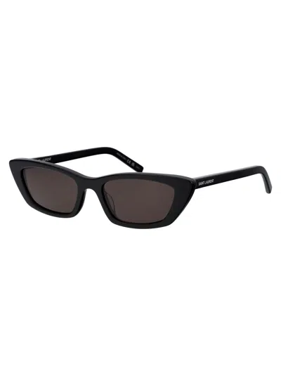 Saint Laurent Black Cat Eye Ladies Sunglasses Sl 277 009 52