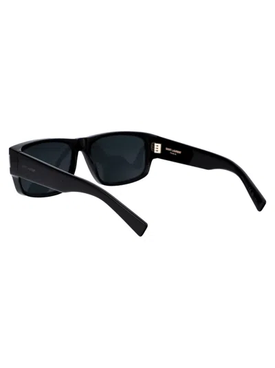 Saint Laurent Black-black-black Acetate Sunglasses In Black