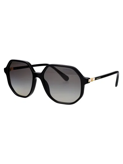 Swarovski Sk6003 Irregular-frame Gem-embellished Acetate Sunglasses