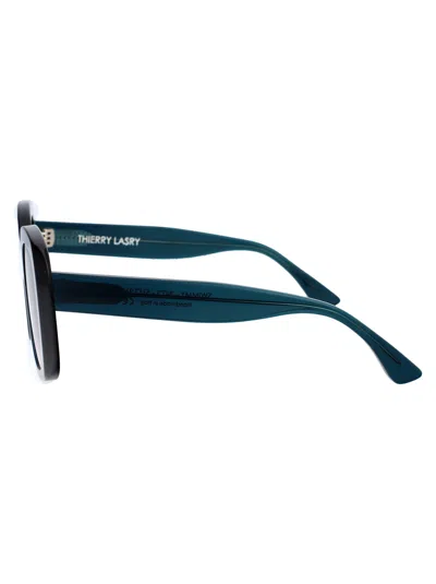 Thierry Lasry Green Acetate Sunglasses In Blue