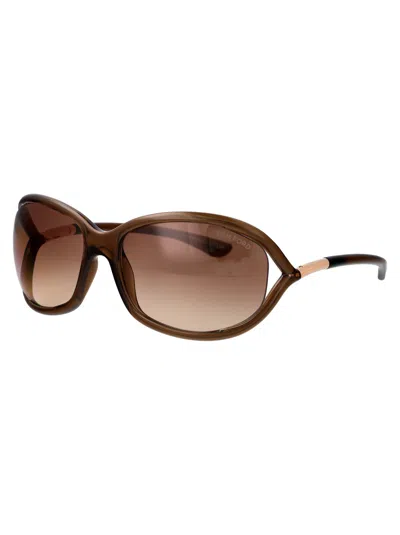 Tom Ford Eyewear Jennifer Soft Square Frame Sunglasses