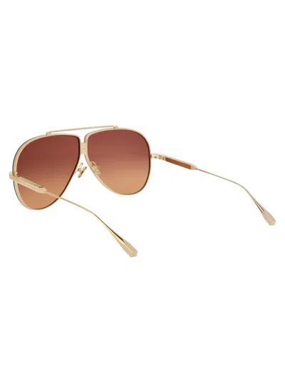 Valentino Garavani Light Gol Titanium Sunglasses In Orange