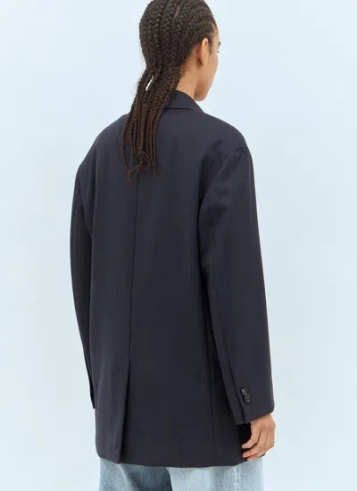 Bottega Veneta Subtle Stripe Double-breasted Wool Jacket In Black