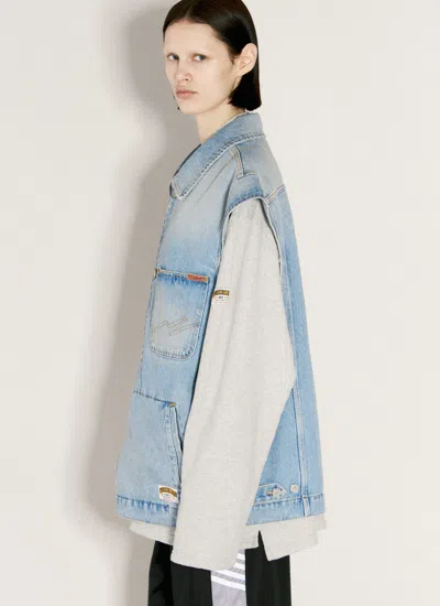 Martine Rose Women Denim Gilet In Blue