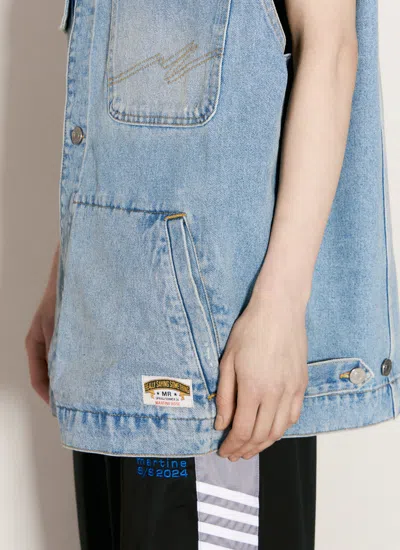 Martine Rose Women Denim Gilet In Blue