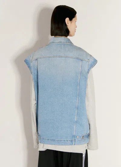 Martine Rose Women Denim Gilet In Blue