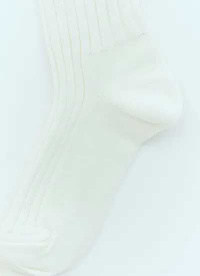 Moncler X Palm Angels Men Logo Patch Socks In White