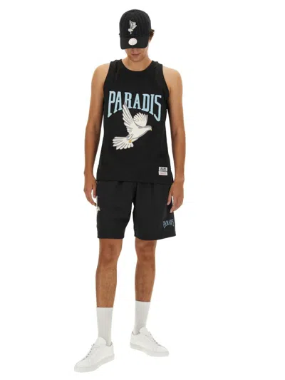 3paradis 3.paradis Tops With Logo In Black