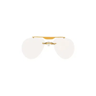 Coperni Clip-on Pilot-frame Sunglasses In White