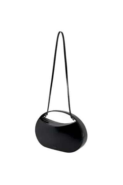 Coperni 'sound Swipe Small' Black Handbag With Logo Detail In Black