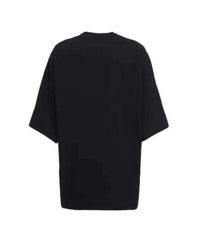 Vetements Oversized Crew Neck Embellished Text T-shirt In Black