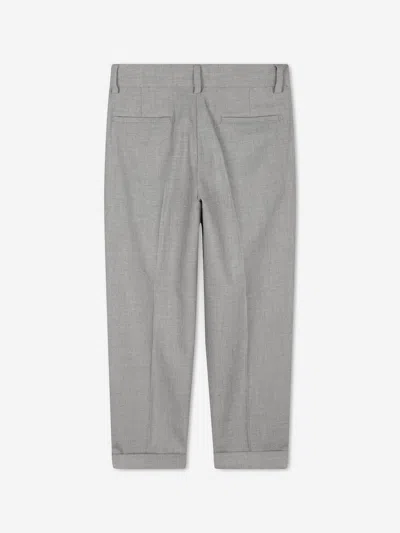 Hugo Boss Boss Boys Suit Trousers In Grey