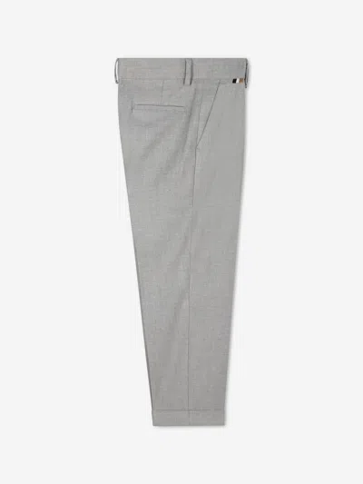 Hugo Boss Boss Boys Suit Trousers In Grey