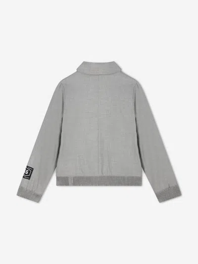 Hugo Boss Grey Jacket For Boy With Logo In Grey