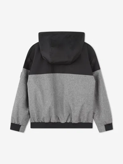 Hugo Boss Boss Boys Two-tone Windbreaker Black 10 Yrs In Black