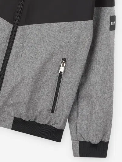 Hugo Boss Boss Boys Two-tone Windbreaker Black 10 Yrs In Black