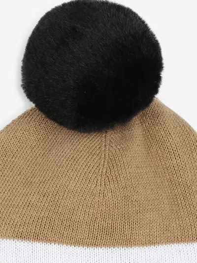 Hugo Boss Boss Boys Embroidered Logo Bobble Hat In Black