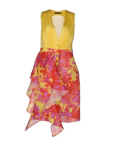 Shop Emanuel Ungaro Knee-length Dresses In Yellow