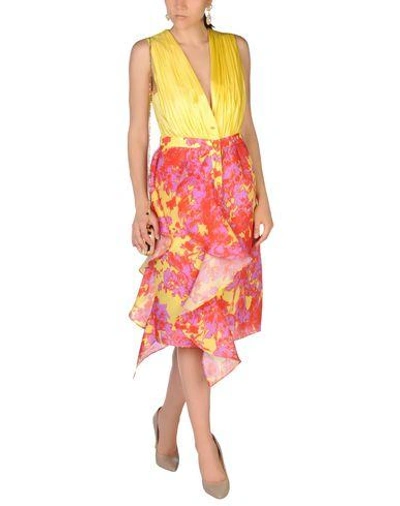 Shop Emanuel Ungaro Knee-length Dresses In Yellow