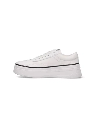 Jil Sander Everyday Leather Sneakers For Women In White