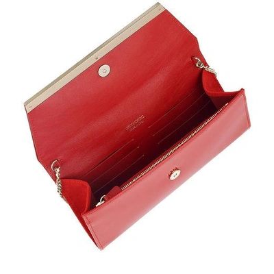 Shop Jimmy Choo Margot Red Patent And Suede Clutch Bag