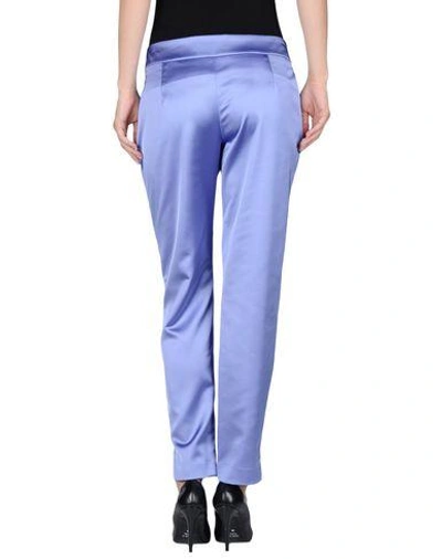 Shop Just Cavalli Casual Pants In Purple