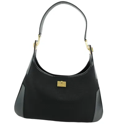 Pre-owned Ferragamo Canvas Handbag () In Black