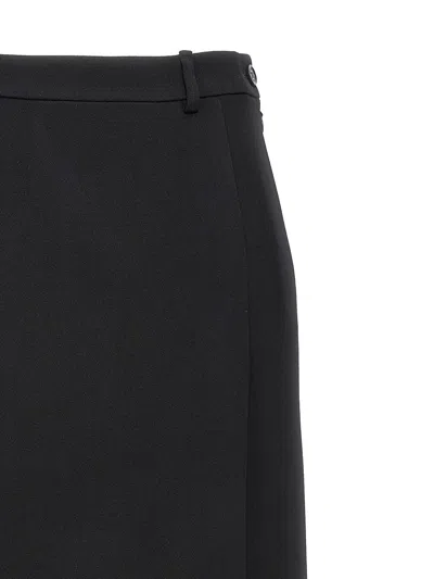 Balenciaga Side Slit Tailored Maxi Skirt In Black