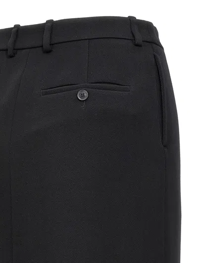 Balenciaga Side Slit Tailored Maxi Skirt In Black
