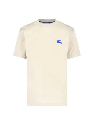 Burberry Ekd-embroidered Cotton T-shirt In Green