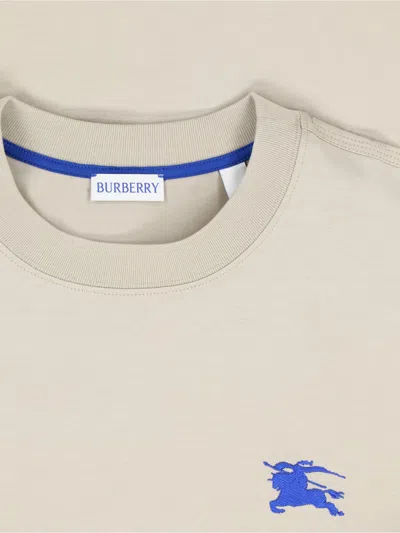 Burberry Ekd-embroidered Cotton T-shirt In Green