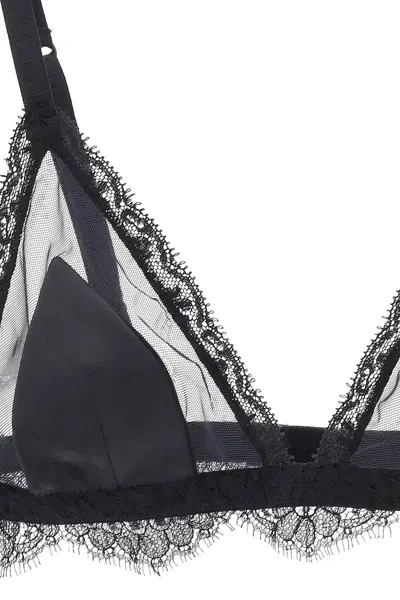 Dolce & Gabbana Black Lace Triangle Bra With Matching Inserts For Women In Black