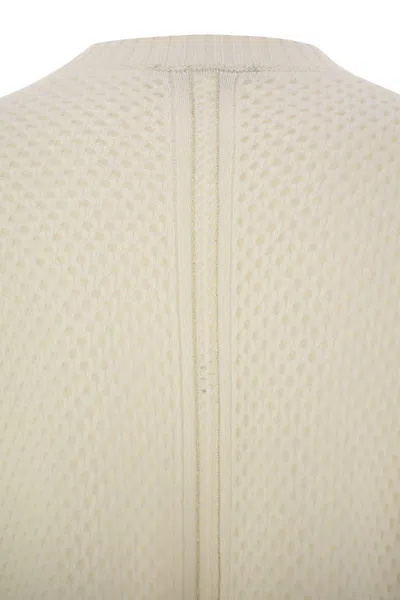Shop Fabiana Filippi Platinum Crew-neck Jersey In Raffia