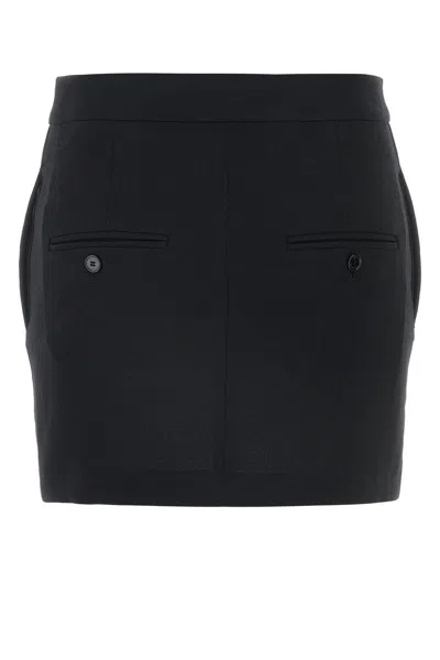 Isabel Marant Licoma High Waist Crepe Mini Skirt In Black