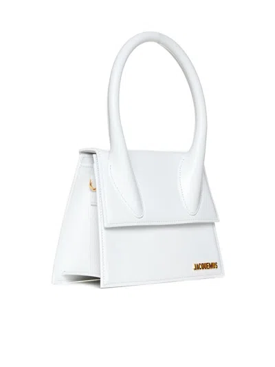 Jacquemus Le Grand Chiquito Leather Handbag In White