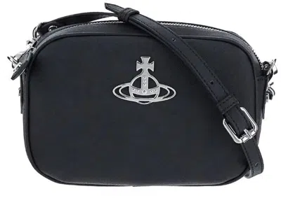 Vivienne Westwood Anna Crossbody Bag In Synthetic Leather In Black