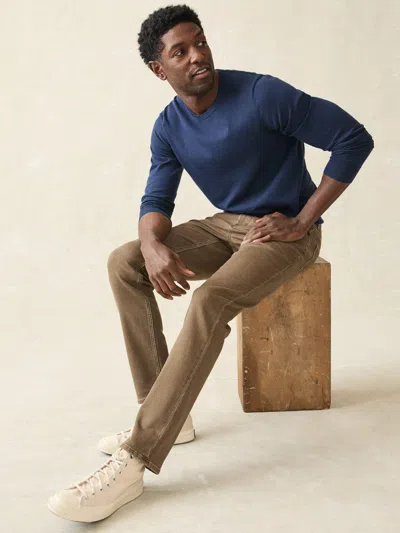 Faherty Stretch Terry 5-pocket Pants In Driftwood