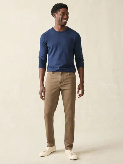 Faherty Stretch Terry 5-pocket Pants In Driftwood
